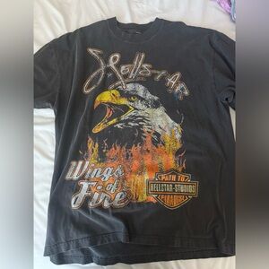 Hellstar Black and Orange Graphic Tee